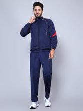 Shiv Naresh Men Color blocked 445A Navy Blue with Red Pipe Racer-suit 2.0 Tracksuit XXL