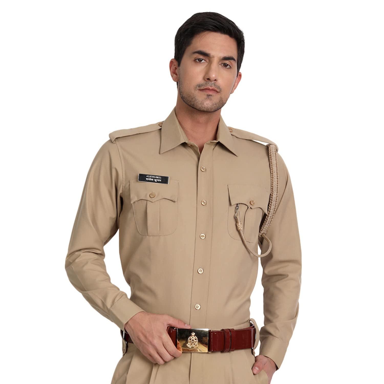 Singhania Police Khaki Full Sleeves Shirt Uniform Vardi TRENDZMY singhania-police-khaki-full-sleeves-shirt-uniform-vardi-trendzmy