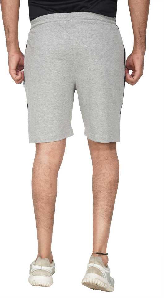 Solid Men Grey Basic Shorts