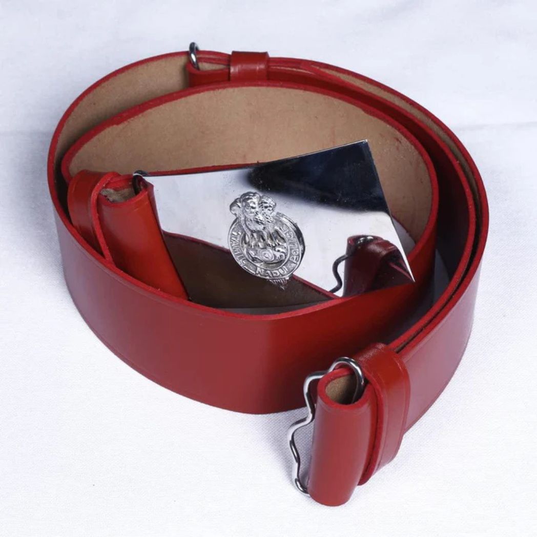Police Inspector Leather Belt Free Size
