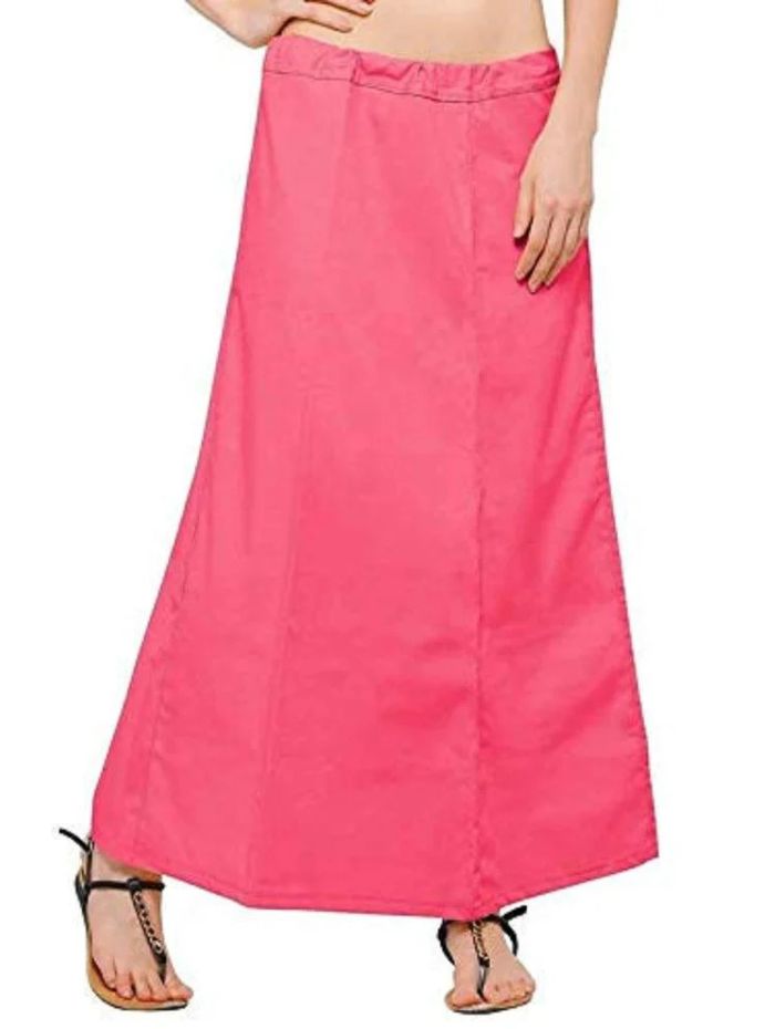 Clothing woman's Elegant Look Ethnic Wear Cotton Petticoat Pink Pack of 1