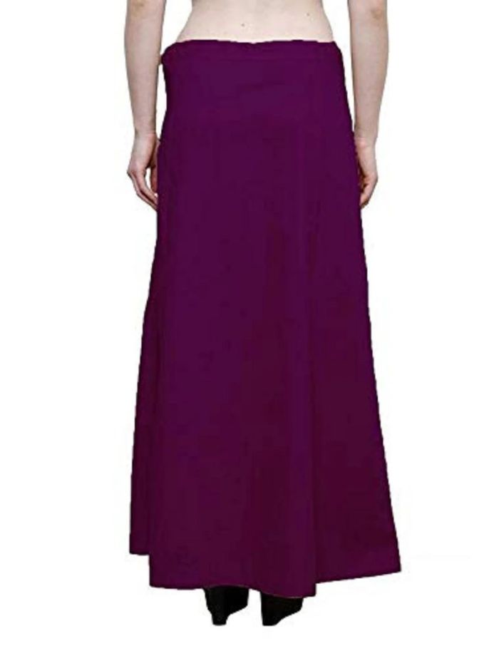 Clothing woman's Elegant Look Ethnic Wear Cotton Petticoat Dark Purple Pack of 1