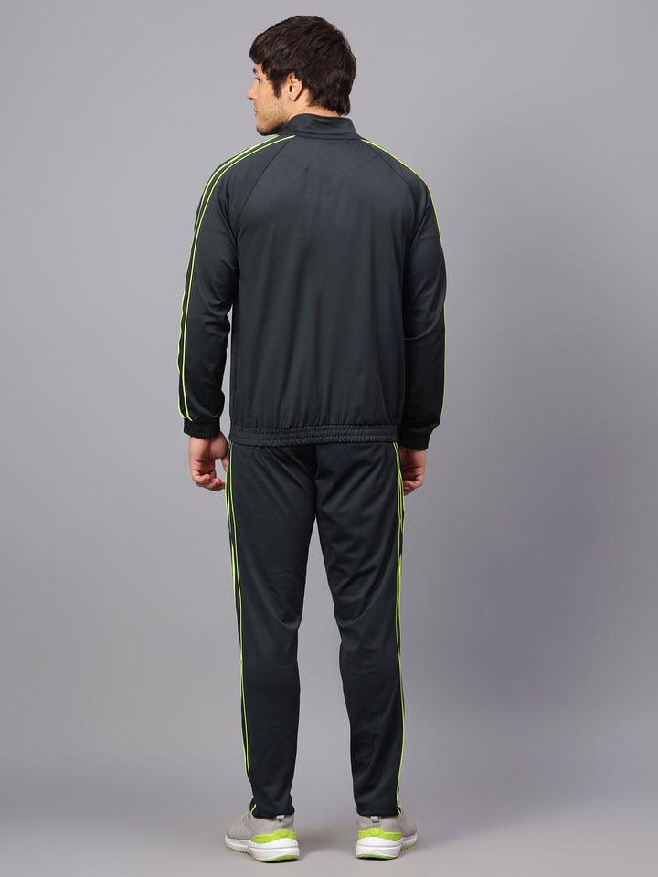 Shivnaresh Men's Tracksuit |106M_Interelock Lycra|Dark Grey Lemon