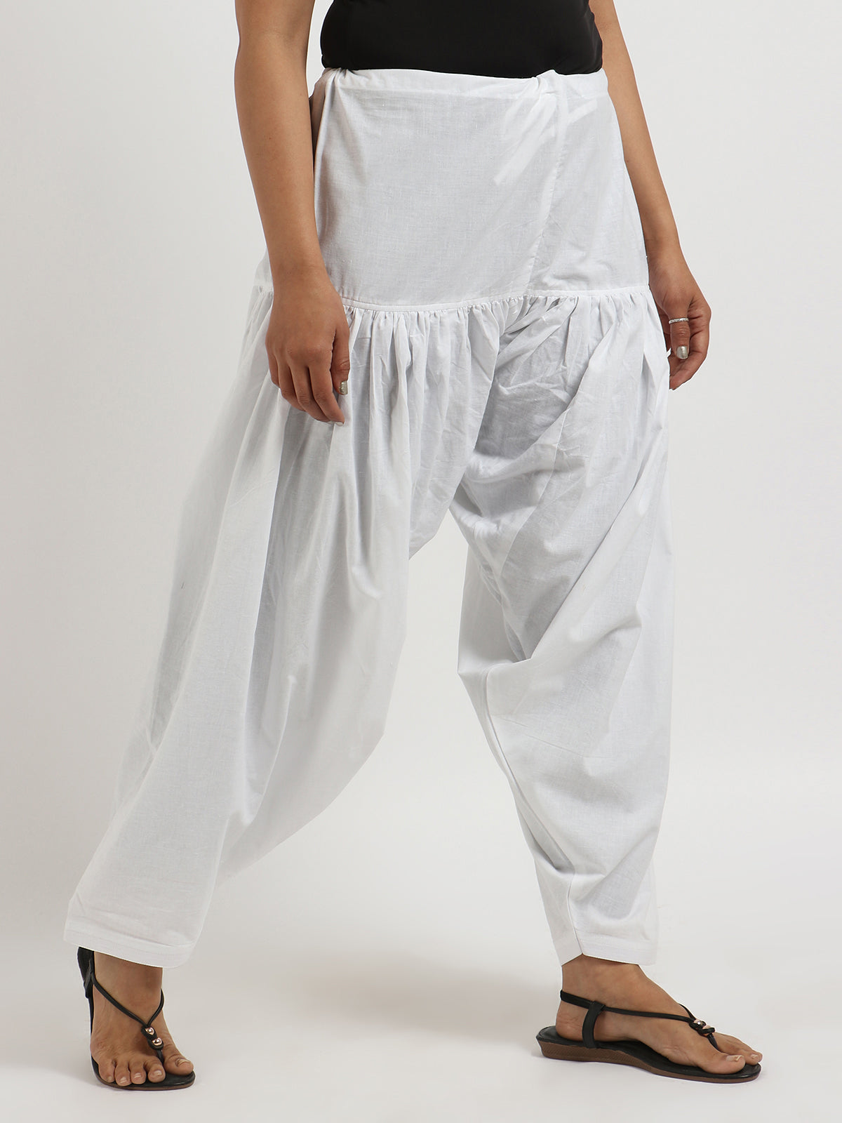 Pure Cotton White Patiala Salwar – Breathable & Lightweight