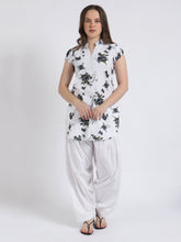 Women Printed Grey Kurta and Salwar Set Pure Cotton XXXL
