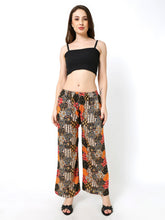 Rayon Printed Orange multi color palazzo