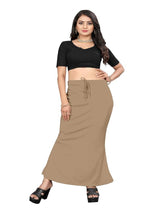 Apparels Saree Shapewear Chiku Color for Womens | Lycra Strechable Under Skirts Petticoat | Fish Cut for Everyday Comfort Wear 3XL