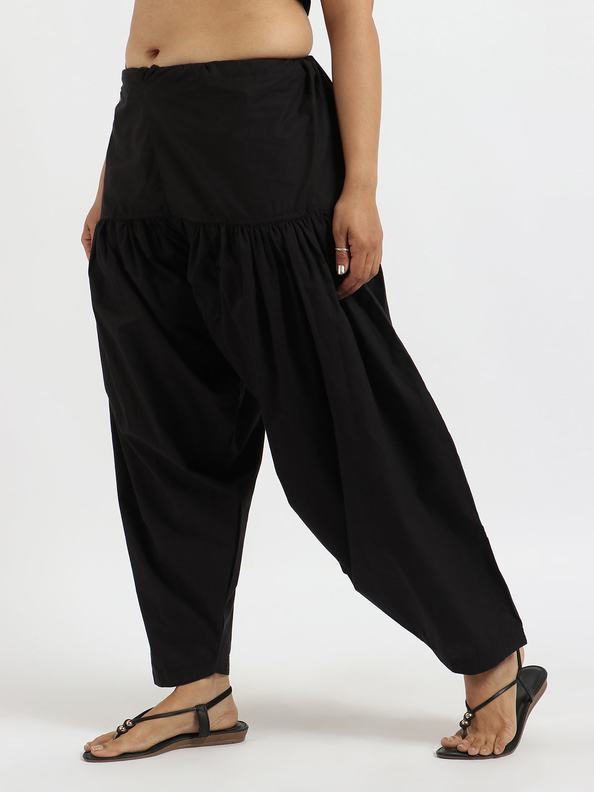 Pure Cotton Black Patiala Salwar – Breathable & Lightweight