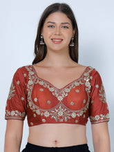 Choli Cut Maroon Cotton Silk Blouse Maroon
