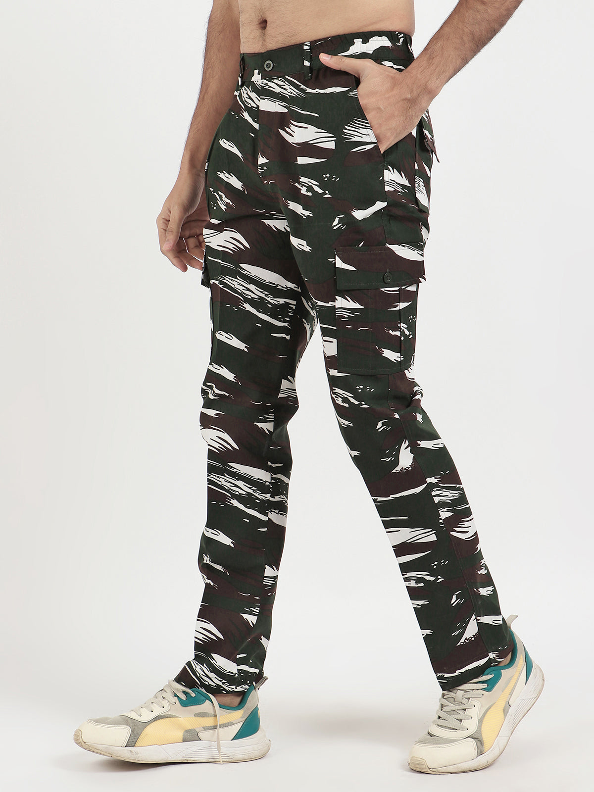 Present For Men Cotton Green Stylish Camouflage Pants for Every Adventure, commonly used in military and outdoor apparel