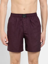 Jockey Men's Tencel Lyocell Cotton Solid Boxer Shorts with Side Pocket - Maroon