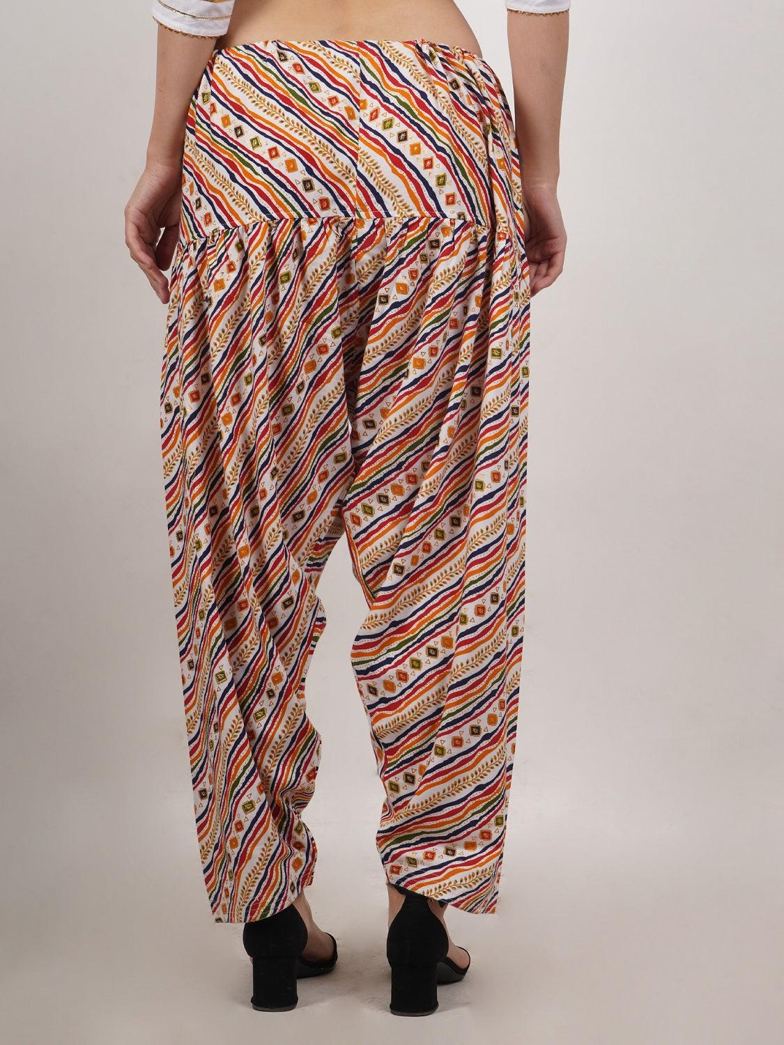 Trendzmy Women Plain Beige Kurta with Stripe Cream Salwar and Dupatta