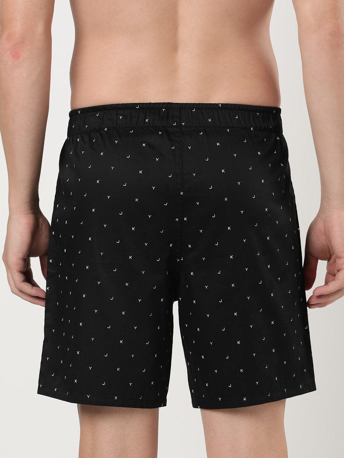 Jockey Men's Super Combed Cotton Satin Weave Printed Boxer Shorts with Side Pocket - Assorted (Random Prints)