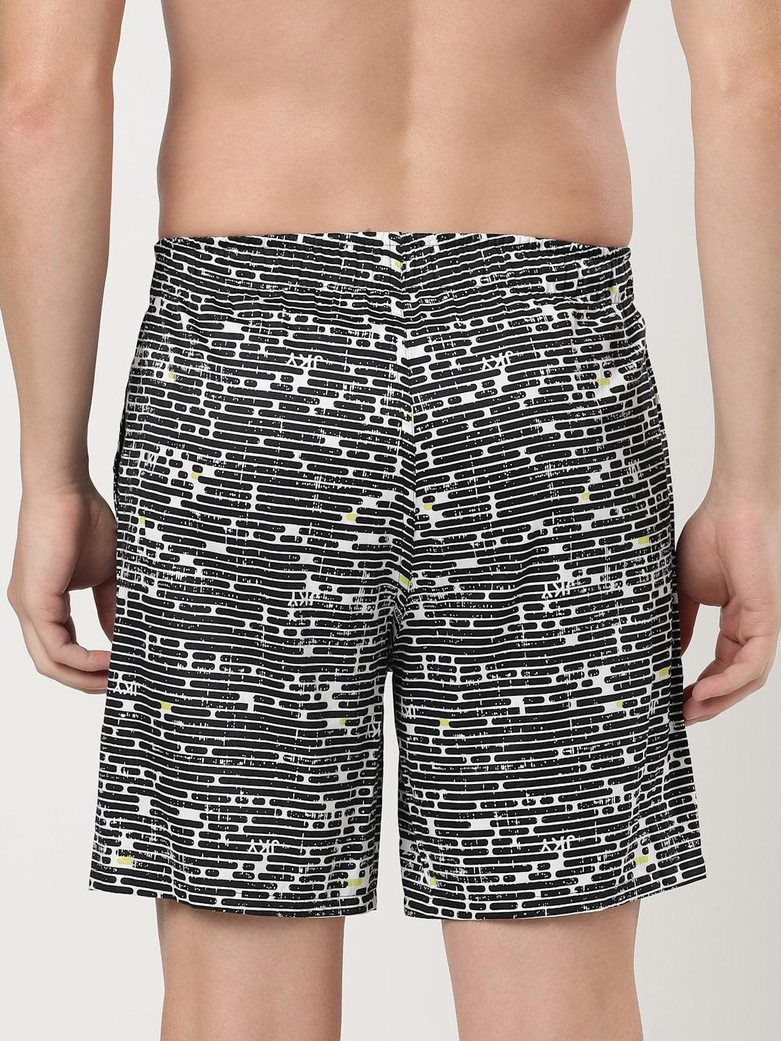 Jockey Men's Super Combed Cotton Satin Weave Printed Boxer Shorts with Side Pocket - Assorted (Random Prints)