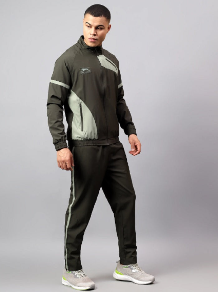 Shiv Naresh Olive|109M NS Spandex|Pista Men's Tracksuit