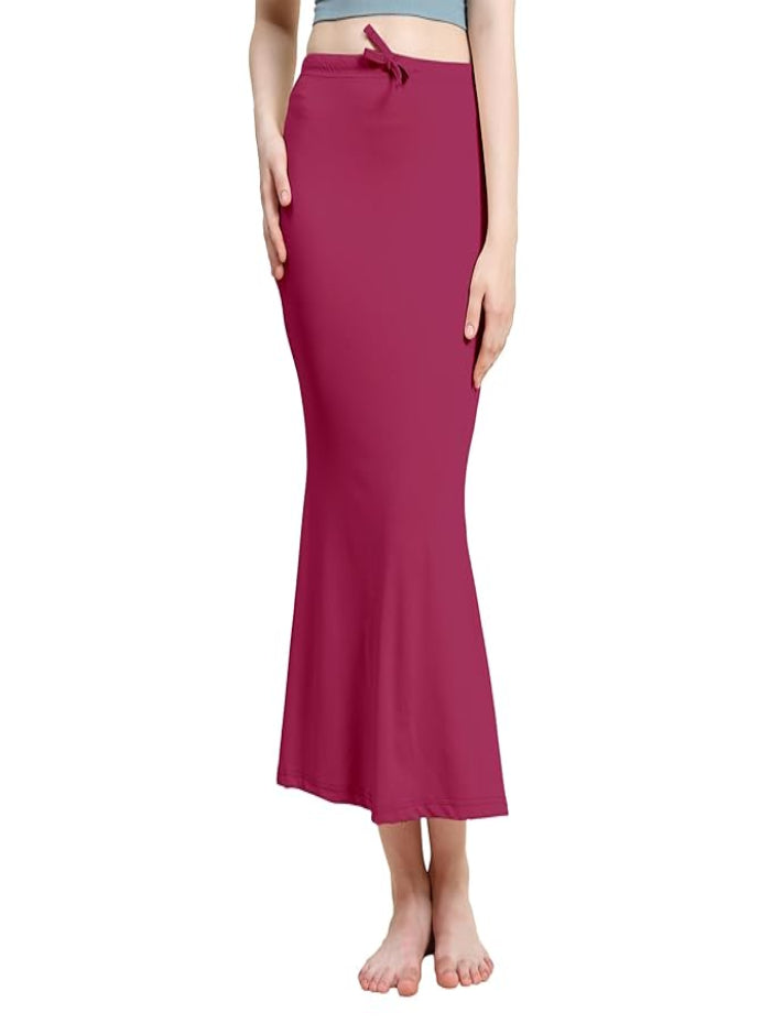 Apparels Saree Shapewear Cherry Color for Womens | Lycra Strechable Under Skirts Petticoat | Fish Cut for Everyday Comfort Wear 3XL