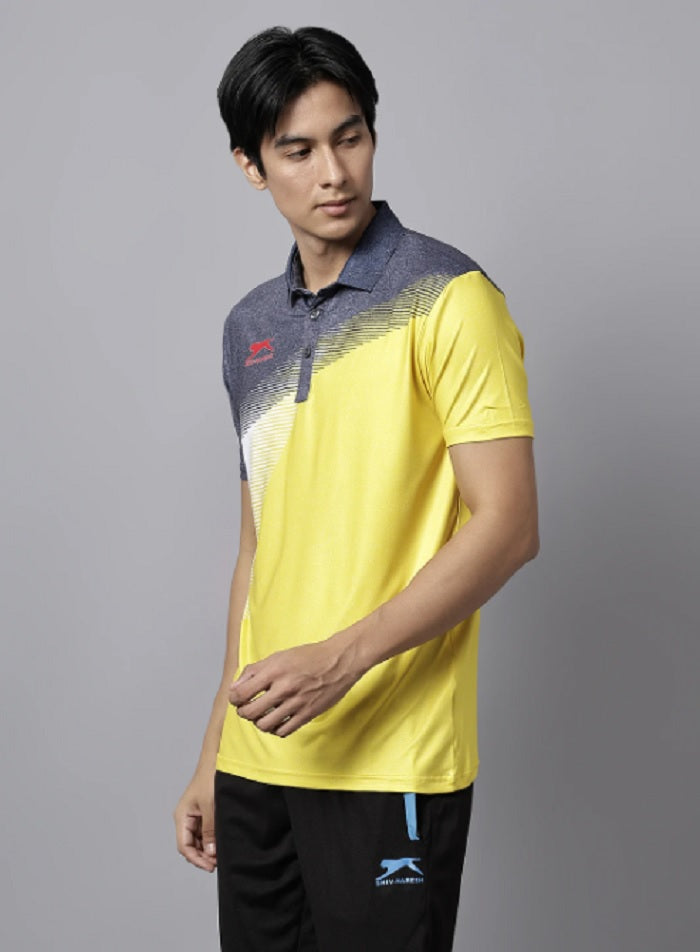 Shiv Nraesh Yellow|Dark Grey| Ultra Boost Polo-Smart Fit