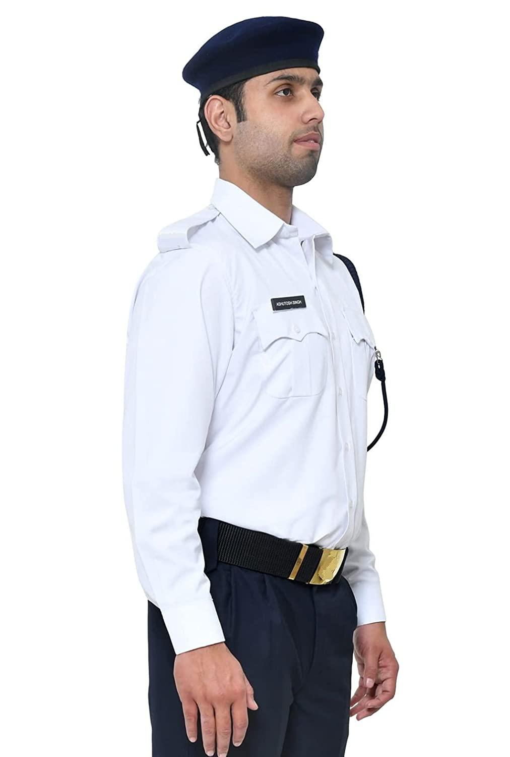 Delhi Traffic Police Men Solid Full Sleeves Formal White Shirt
