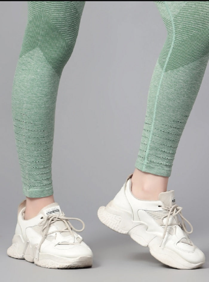 Shiv Naresh Green Women's Power Stretch Leggings