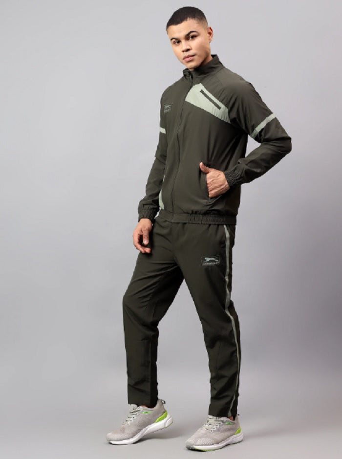 Shiv Naresh Olive|109M NS Spandex|Pista Men's Tracksuit