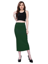 Women's Bottel Green Lycra Full Elastic Saree Shapewear Petticoat Free Size Default Title