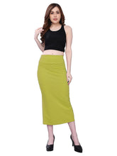 Women's Apple Green Lycra Full Elastic Saree Shapewear Petticoat Free Size Default Title