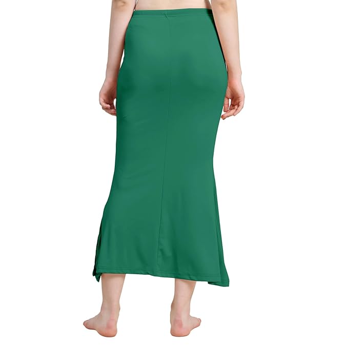 Apparels Saree Shapewear Rama Green Color for Women's | Lycra Stretchable Under Skirts Petticoat | Fish Cut for Everyday Comfort Wear