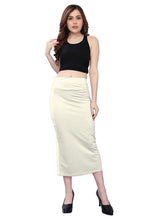 Women's Cream Lycra Full Elastic Saree Shapewear Petticoat Free Size Default Title