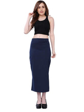 Women's Navy Blue Lycra Full Elastic Saree Shapewear Petticoat Free Size Default Title