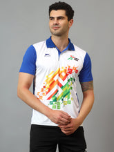 Shiv Naresh Men’s Sports Polo T-Shirt – Quick Dry Athletic Wear | Breathable Gym & Training Tee with Digital Graphic Print Light Blue