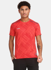 TYKA Men's Crush Jacquard Performance T-Shirt – Red Red
