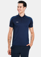 TYKA DIGIT Men's Performance Polo T-Shirt | 4-Way Stretch Quick-Dry Sports Polo Navy