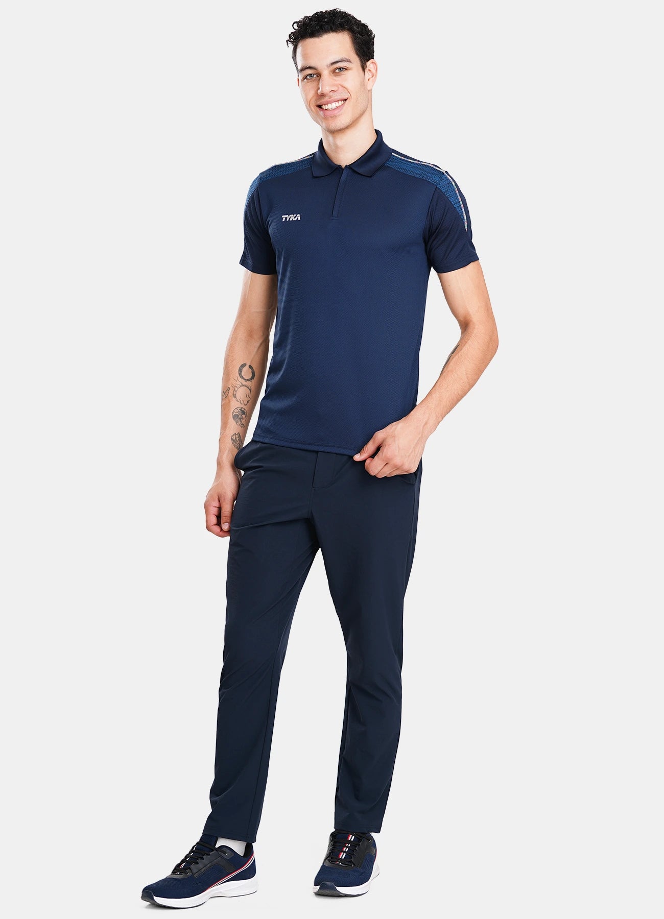 TYKA DIGIT Men's Performance Polo T-Shirt | 4-Way Stretch Quick-Dry Sports Polo