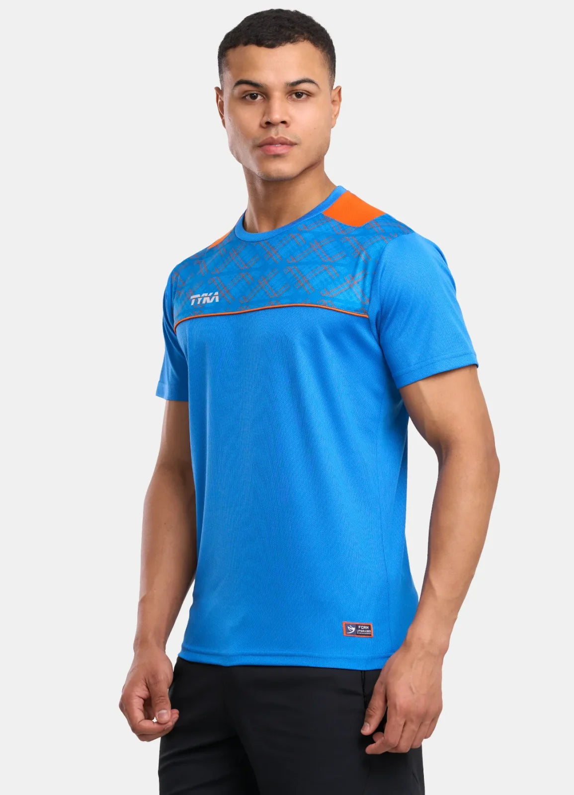 TYKA FORM Men's Performance Sports T-Shirt | Quick-Dry Sublimated Athletic Round Neck Tee