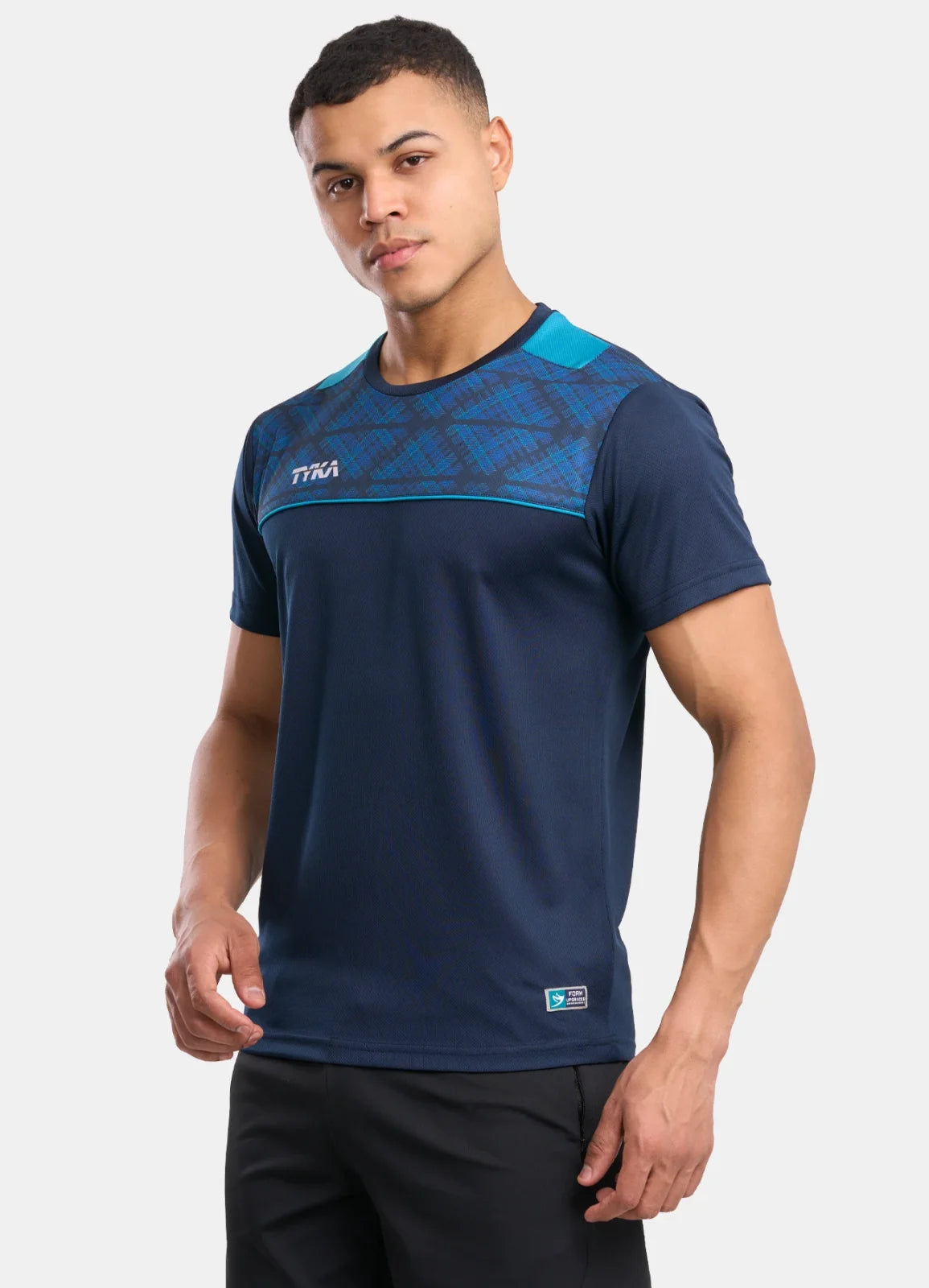 TYKA FORM Men's Performance Sports T-Shirt | Quick-Dry Sublimated Athletic Round Neck Tee
