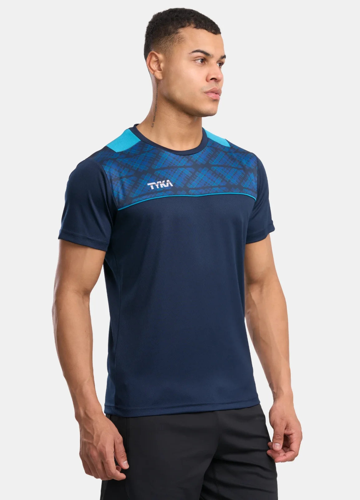 TYKA FORM Men's Performance Sports T-Shirt | Quick-Dry Sublimated Athletic Round Neck Tee
