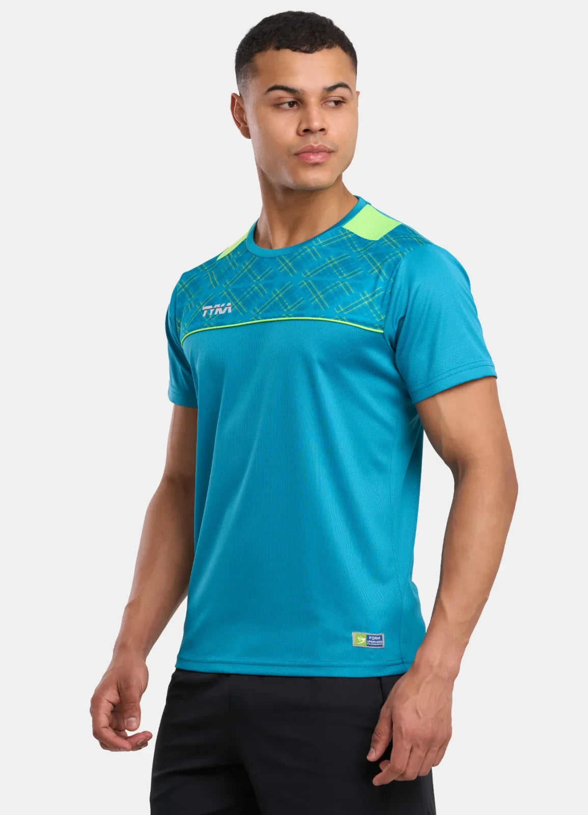 TYKA FORM Men's Performance Sports T-Shirt | Quick-Dry Sublimated Athletic Round Neck Tee