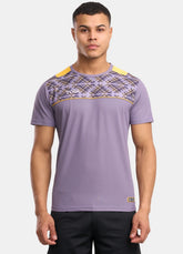 TYKA FORM Men's Performance Sports T-Shirt | Quick-Dry Sublimated Athletic Round Neck Tee Dark Lilac