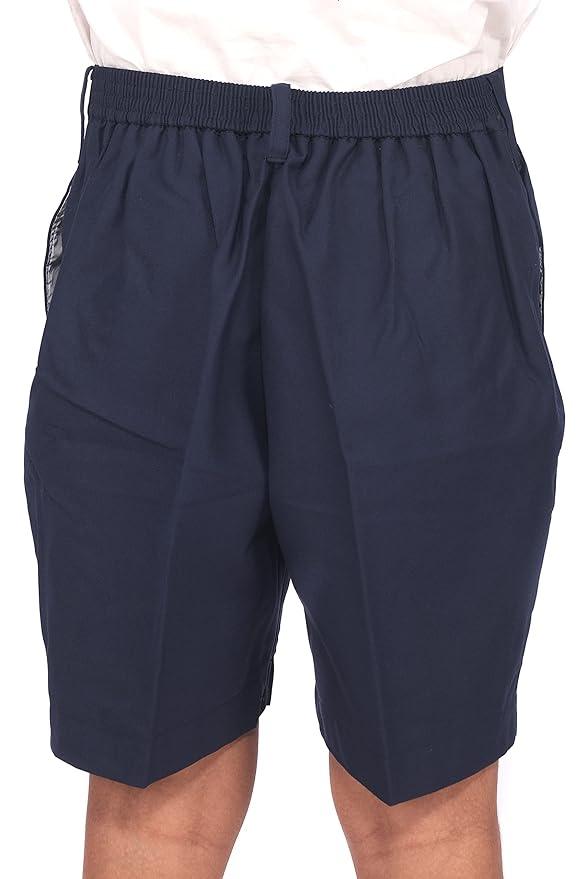 D V Boys Regular Fit School Uniform Half Trouser, KV School Uniform, Half Pant for Boys (Blue, Size - 12)