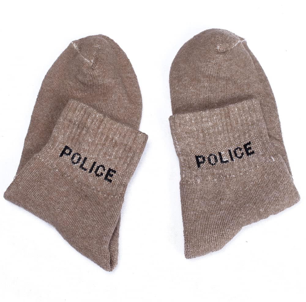 Trendzmy Police Lanyard/Police Leather Belt with Buckle/khaki Socks