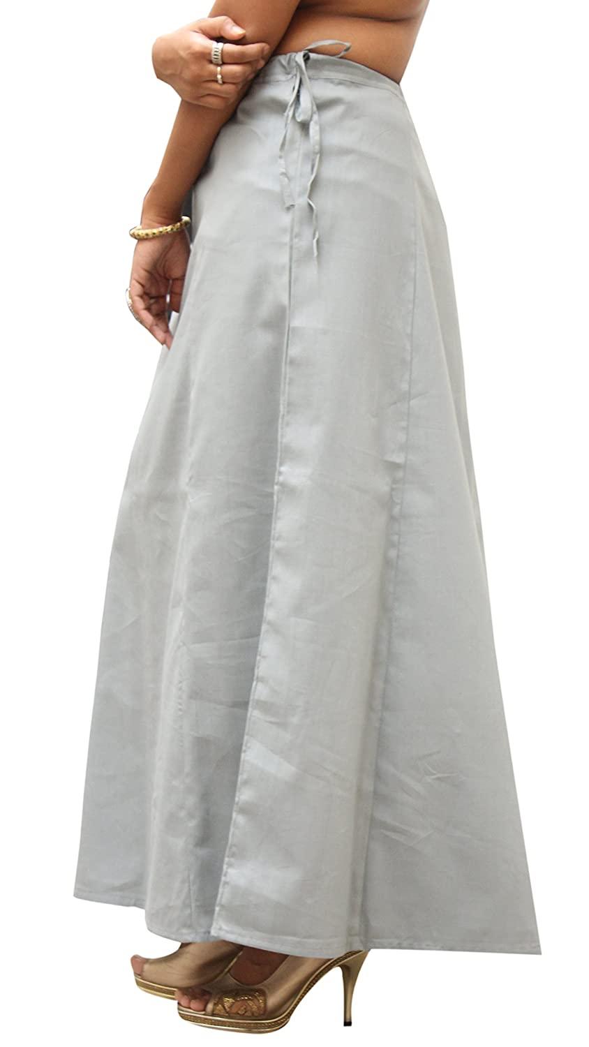 Trendzmy Woman's Satin Grey Petticoat