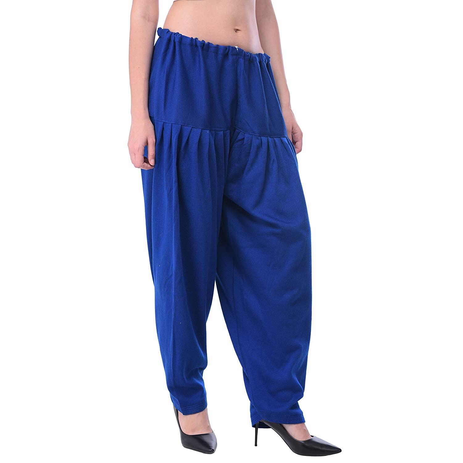 Wool Blend Solid Women Blue Salwar