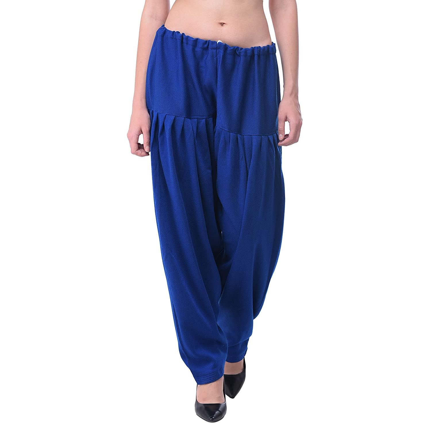 Wool Blend Solid Women Blue Salwar Default Title
