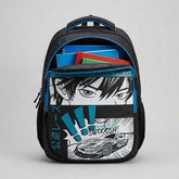 Street Racing Anime Manga Edition School Backpack - 18" Water Resistant Laptop Bag for Boys & Teens Black