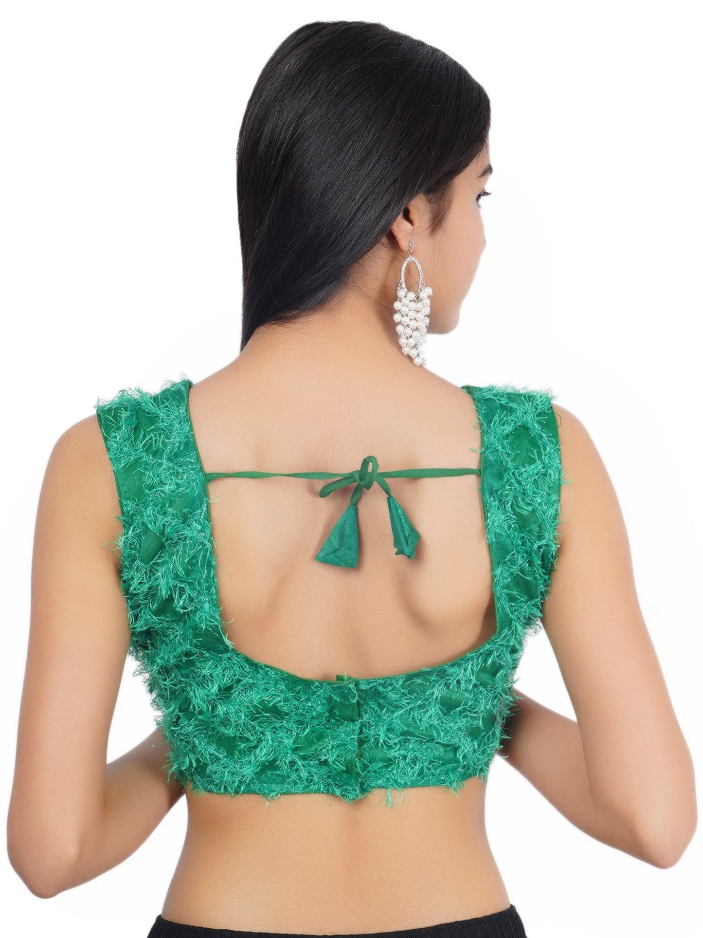 Trendzmy Round Neck Green 3D Bear Design Women Blouse