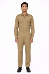Premium NCC Army Cadet Uniform Set – Khaki Full Sleeve Shirt and Trousers Pair for (Unisex)