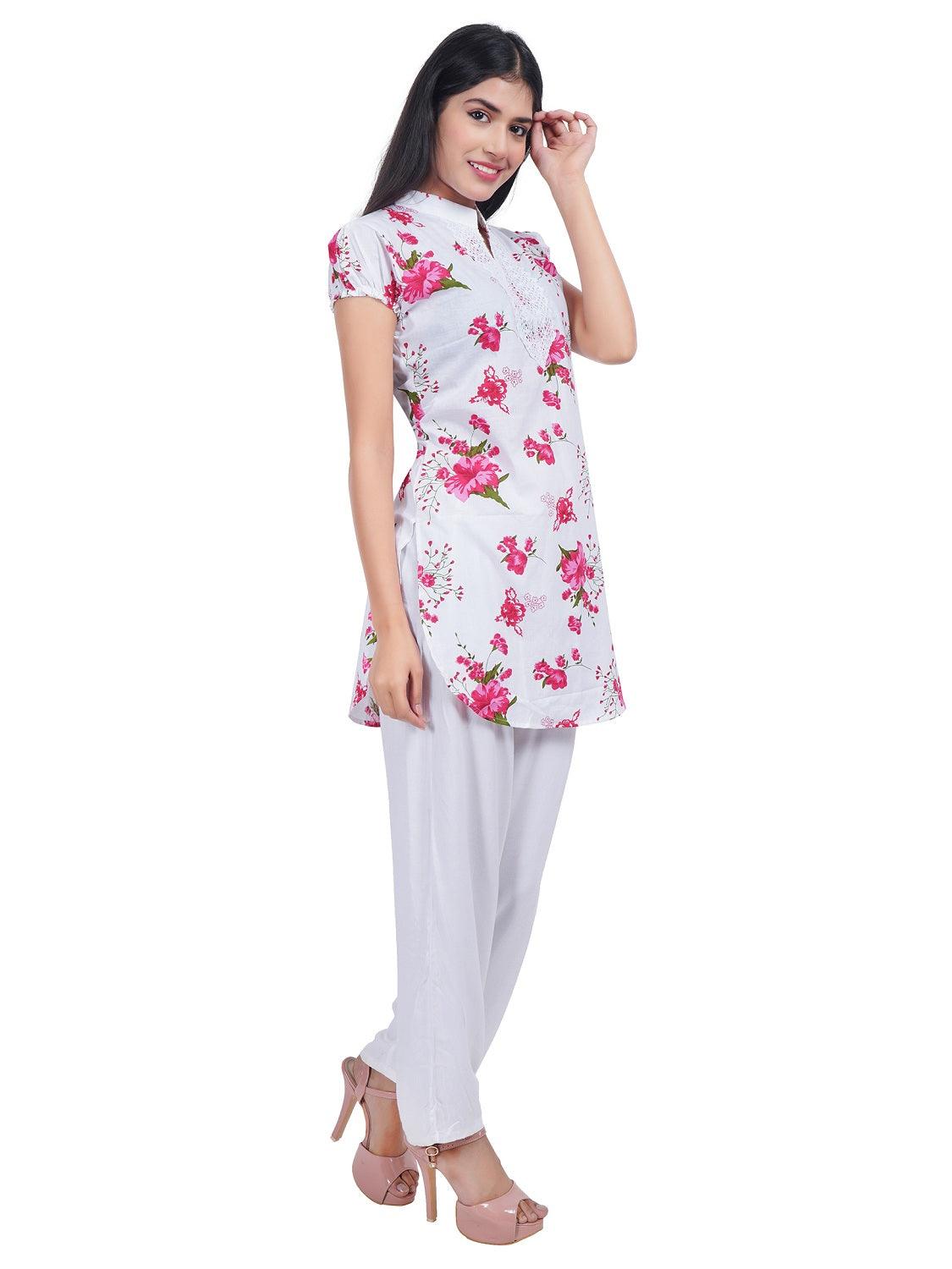 Women Yellow Red Printed Straight Kurta Pack Of 2