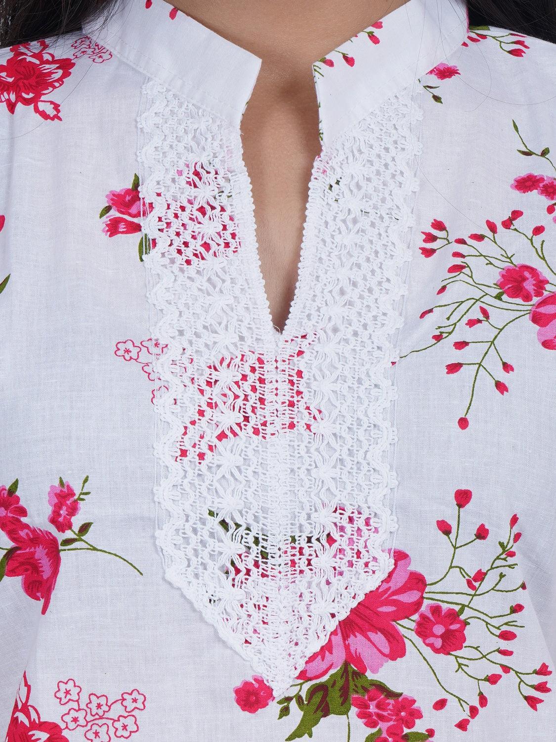 Trendzmy Women Yellow Red Printed Straight Kurta Pack Of 2