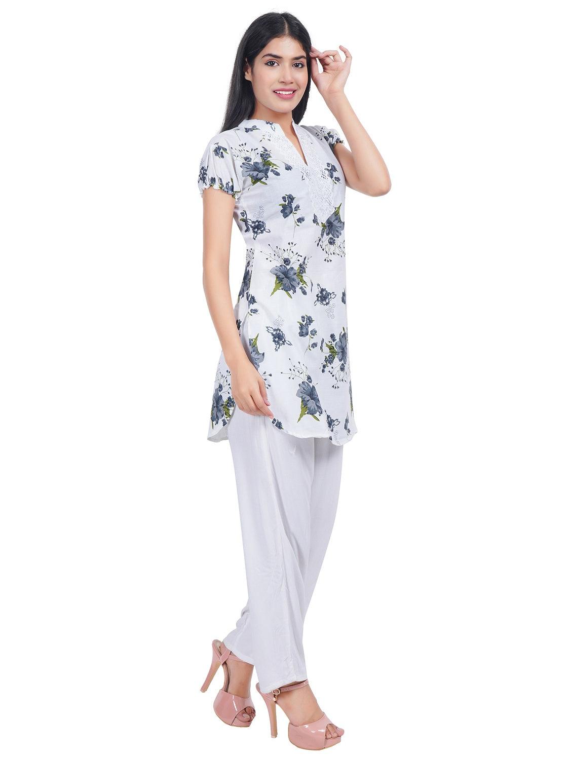 Women Yellow Grey Printed Straight Kurta Pack Of 2