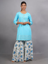 Women Sky Blue Sharara Pure Cotton Default Title